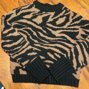 Brixton Black and Brown Patterned Sweater